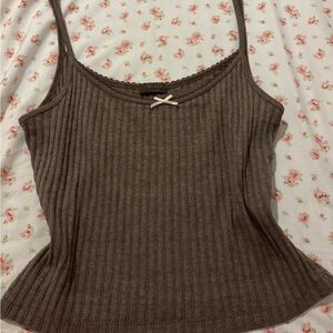brandy melville brown tank top